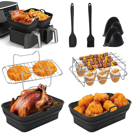 GEEKHOM 8PCS Air Fryer Accessories, for 8” Round, Oven/Microwave
