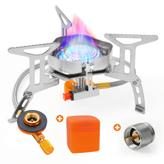 GEEKHOM Portable Camping Stove, 3800W, Windproof, Foldable, Outdoor Cooking