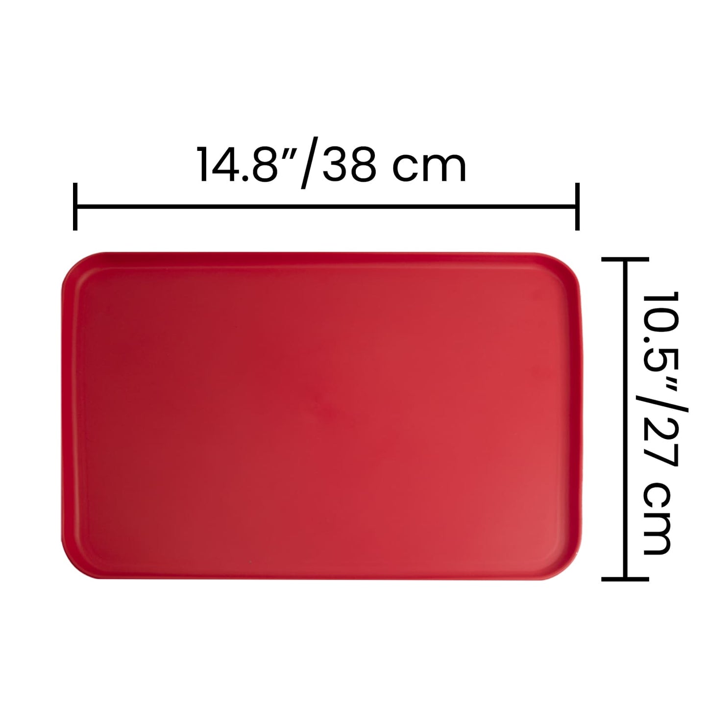 GEEKHOM Foodservice Trays, 2pcs Rectangular, Sturdy Plastic, for Restaurant, Party