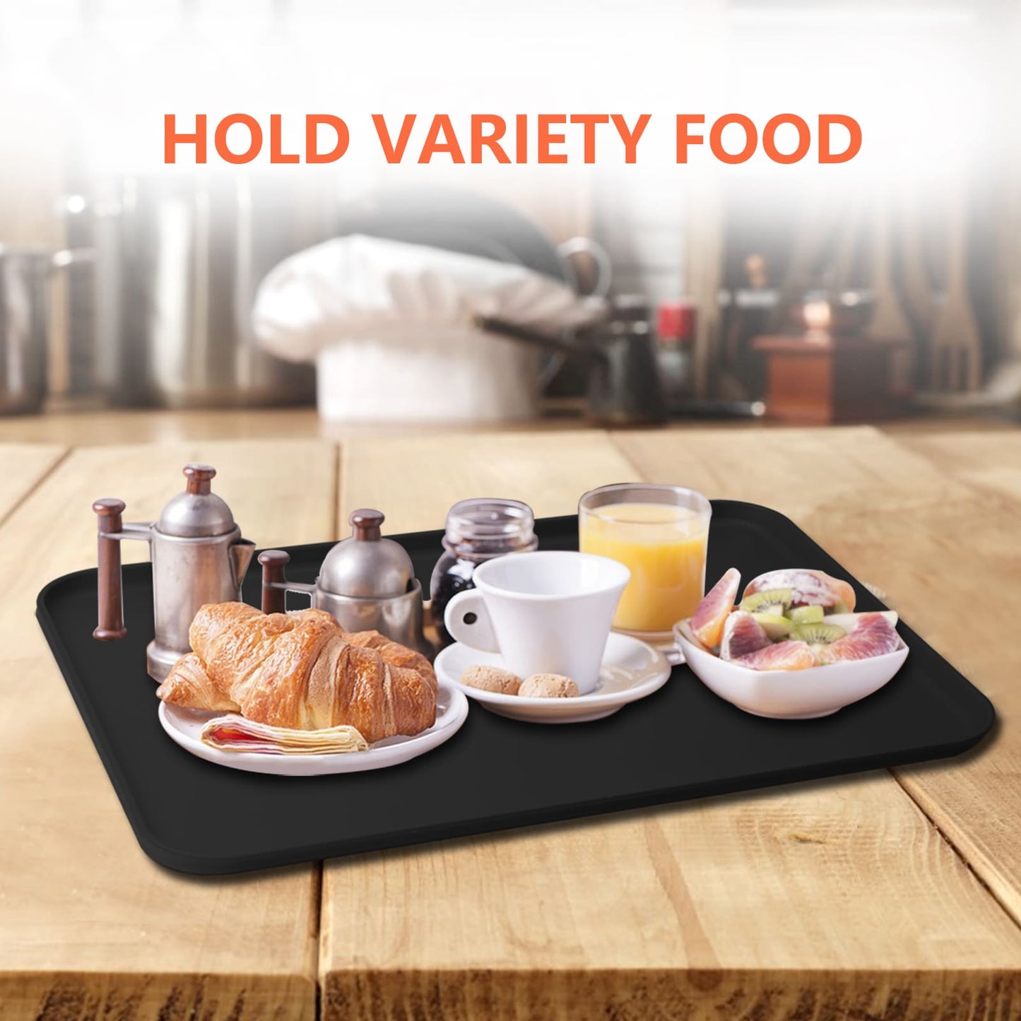 GEEKHOM Foodservice Trays, 2pcs Rectangular, Sturdy Plastic, for Restaurant, Party