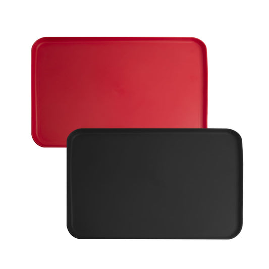 GEEKHOM Foodservice Trays, 2pcs Rectangular, Sturdy Plastic, for Restaurant, Party