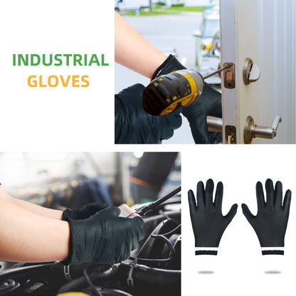 GEEKHOM BBQ Gloves Set, 100PCS, Reusable, Nitrile & Cotton, Heat Resistant