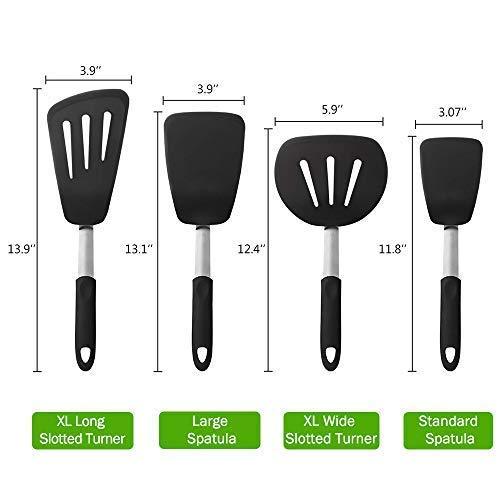 Flexible Extra Wide Pancake Spatula Silicone Turner Nonstick